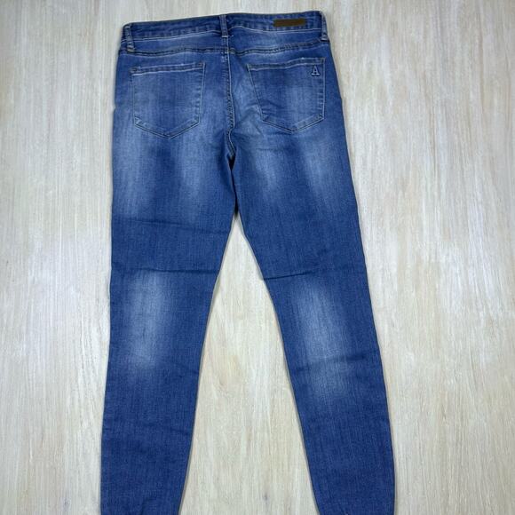 Articles of Society Distressed Mid Rise Skinny Ankle Blue Denim Casual Jeans 27 - Picture 7 of 16